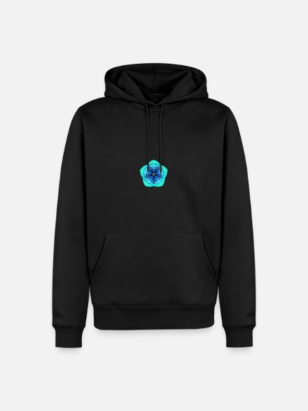 Gulden snede spiraalbloem 5x - Mannen Premium Bio hoodie - zwart