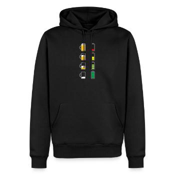 Recharger la batterie de la bière - Sweat à capuche Premium bio Homme - noir - Devant - Nico (187cm)