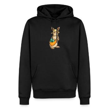 Œuf de Pâques Bunny - Sweat à capuche Premium bio Homme - noir - Devant - Nico (187cm)