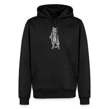 Katze Dart Dartpfeil - Männer Premium Bio Hoodie - Schwarz - Vorne - Nico (187cm)