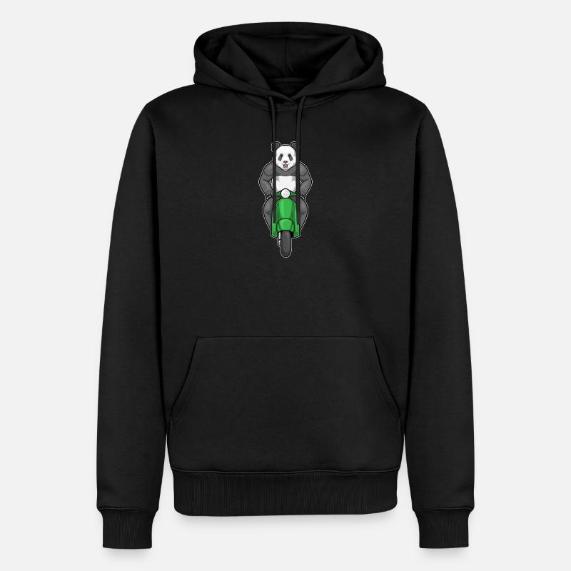 Trottinette Panda - Sweat à capuche Premium bio Homme - noir