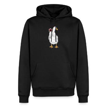 Duck Poker Jetons de poker - Sweat à capuche Premium bio Homme - noir - Devant - Nico (187cm)
