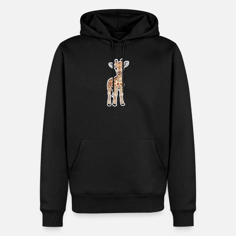 Giraffe - Männer Premium Bio Hoodie - Schwarz