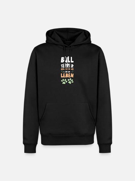Bull Terrier Love Life - Men’s Premium Organic Hoodie - black