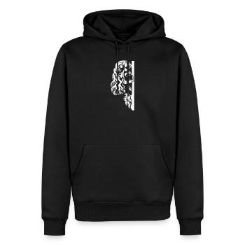 Tête de cocker spaniel anglais « Édition noire » - Sweat à capuche Premium bio Homme - noir - Devant - Nico (187cm)