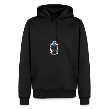 Schwarze Zauber Katze - Männer Premium Bio Hoodie - Schwarz - Vorne - Nico (187cm)