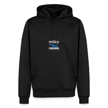 Keine Therapie Nur Bahnen Schwimmen Wassersport - Männer Premium Bio Hoodie - Schwarz - Vorne - Nico (187cm)