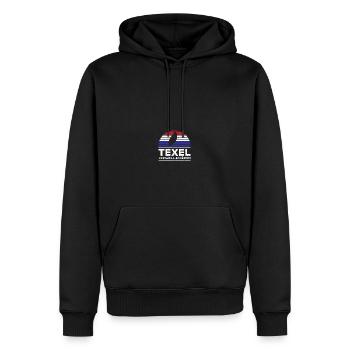 Texel Offiziell abhängig Niederlande Urlaub Insel - Männer Premium Bio Hoodie - Schwarz - Vorne - Nico (187cm)