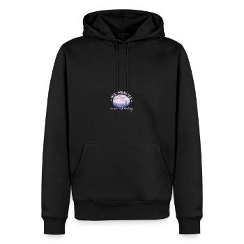 Ses miséricordes sont nouvelles chaque matin - Sweat à capuche Premium bio Homme - noir - Devant - Nico (187cm)