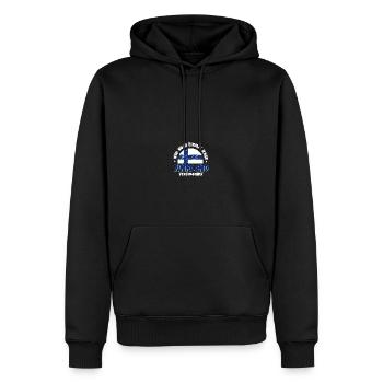 Nur noch einmal nach Finnland Flagge Urlaub - Männer Premium Bio Hoodie - Schwarz - Vorne - Nico (187cm)