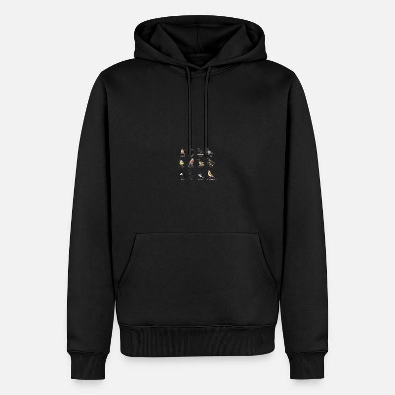 Espèces d’oiseaux d’Australie américaine - Sweat à capuche Premium bio Homme - noir
