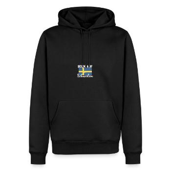 Bock auf Schweden Flagge Urlaub Geschenk - Männer Premium Bio Hoodie - Schwarz - Vorne - Nico (187cm)