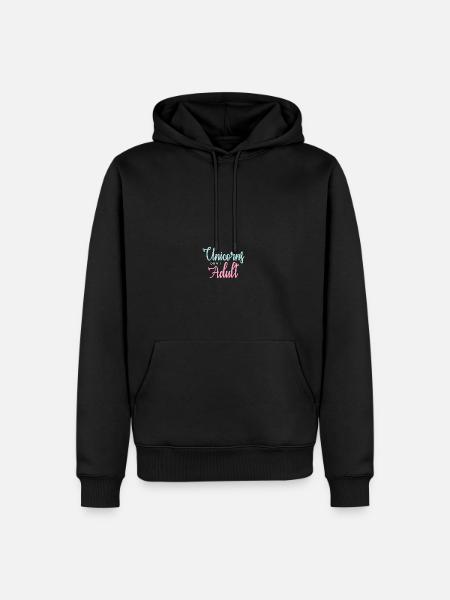 Einhörner werden nicht erwachsen - Männer Premium Bio Hoodie - Schwarz