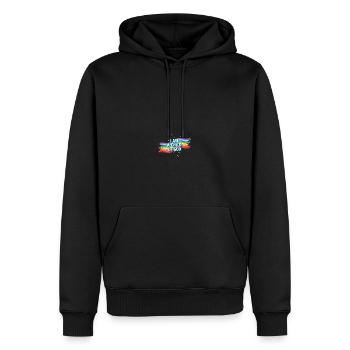 Child of God Regenbogen - Männer Premium Bio Hoodie - Schwarz - Vorne - Nico (187cm)