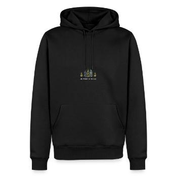 La forêt appelle les amoureux de la nature - Sweat à capuche Premium bio Homme - noir - Devant - Nico (187cm)