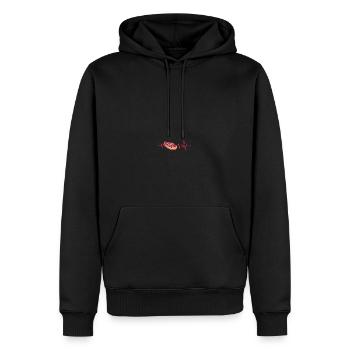 Mett Heartbeat Herzschlag Mett Brötchen Geschenk - Männer Premium Bio Hoodie - Schwarz - Vorne - Nico (187cm)
