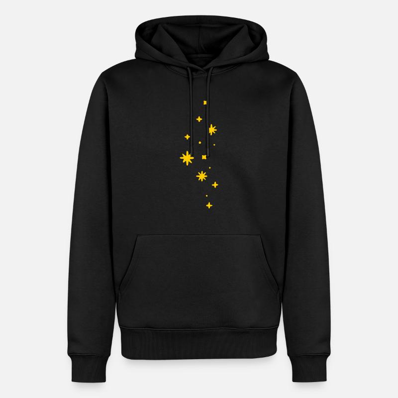 Sterne Sternenhimmel - Männer Premium Bio Hoodie - Schwarz
