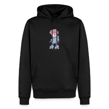 Patinage sur glace Patinage sur glace - Sweat à capuche Premium bio Homme - noir - Devant - Nico (187cm)