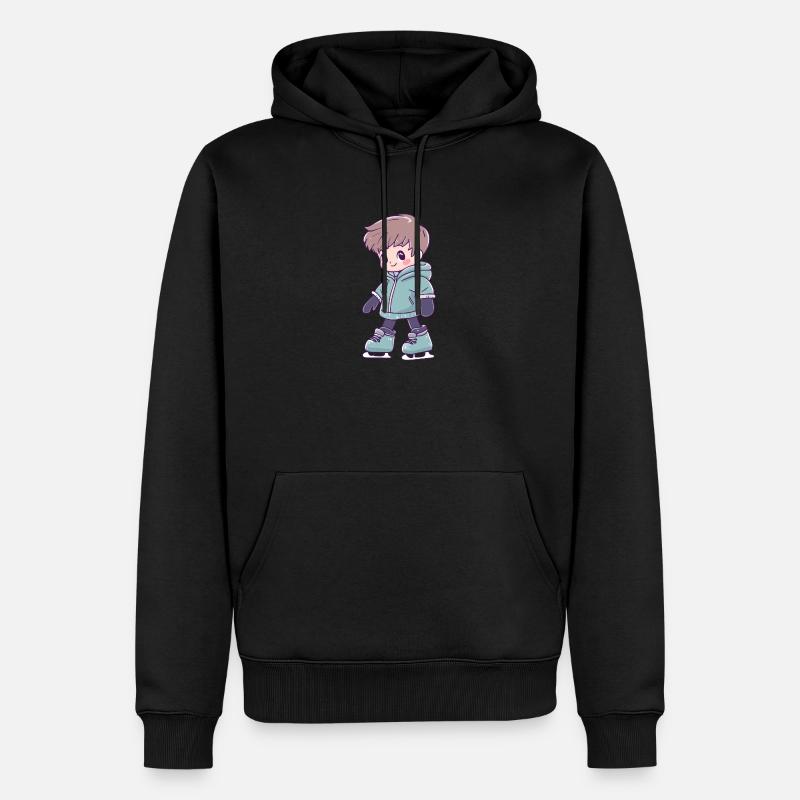 Eislauf Iceskating - Männer Premium Bio Hoodie - Schwarz