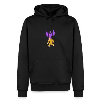 Mottenmann - Männer Premium Bio Hoodie - Schwarz - Vorne - Nico (187cm)