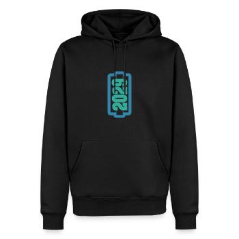 2029 - Sweat à capuche Premium bio Homme - noir - Devant - Nico (187cm)