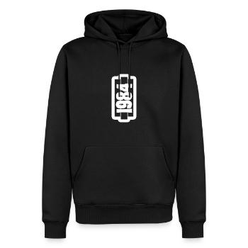 1984 - Männer Premium Bio Hoodie - Schwarz - Vorne - Nico (187cm)