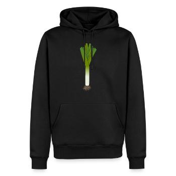 leek - Men’s Premium Organic Hoodie - black - Front - Nico (187cm)