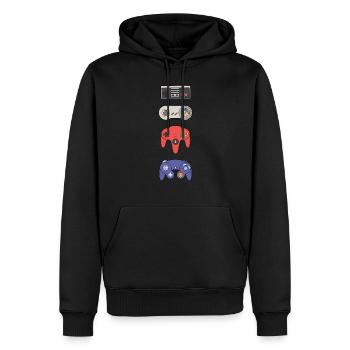 Control - Men’s Premium Organic Hoodie - black - Front - Nico (187cm)