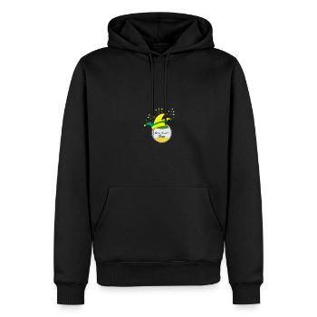 Sturm Hunters Logo 2.0 - Männer Premium Bio Hoodie - Schwarz - Vorne - Nico (187cm)