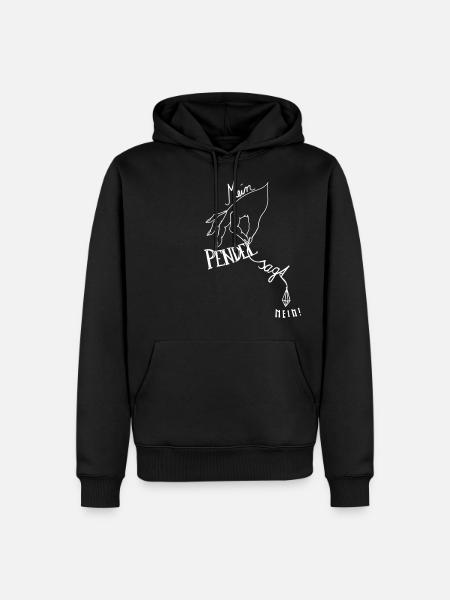 Pendel sagt Nein - Männer Premium Bio Hoodie - Schwarz