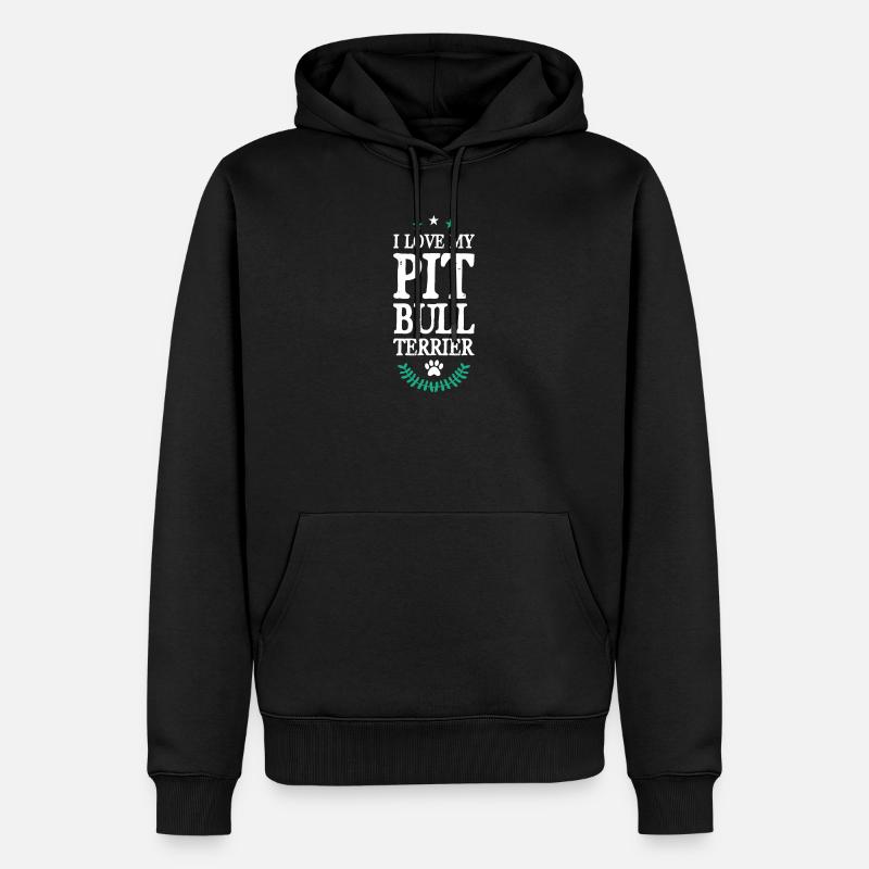 PIT_BULL_TERRIER - Männer Premium Bio Hoodie - Schwarz