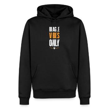 Beagle Vibes Uniquement de la Bonne Humeur - Sweat à capuche Premium bio Homme - noir - Devant - Nico (187cm)