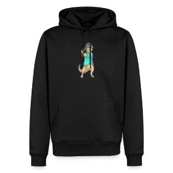 Sport de raquette de tennis de tennis à suricate - Sweat à capuche Premium bio Homme - noir - Devant - Nico (187cm)