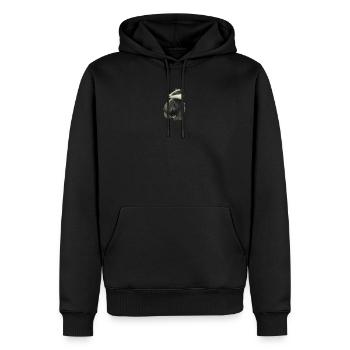 Mister Dax - Männer Premium Bio Hoodie - Schwarz - Vorne - Nico (187cm)