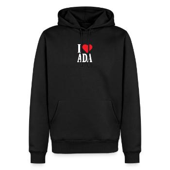 T-Shirt Ich liebe Ada Geschenkidee T-Shirt - Männer Premium Bio Hoodie - Schwarz - Vorne - Nico (187cm)