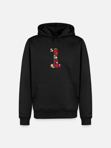 Flowers 1 - Men’s Premium Organic Hoodie - black