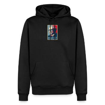 warren buffett invest II buy and hold börse - Männer Premium Bio Hoodie - Schwarz - Vorne - Nico (187cm)