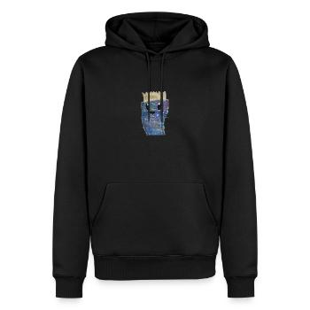 l'm a Child from the King of Grace - Men’s Premium Organic Hoodie - black - Front - Nico (187cm)