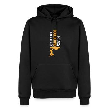 Bouldern - Männer Premium Bio Hoodie - Schwarz - Vorne - Nico (187cm)