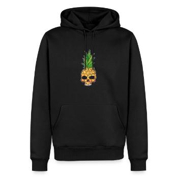 Ananas - Männer Premium Bio Hoodie - Schwarz - Vorne - Nico (187cm)