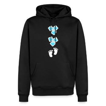 Bébé Grossesse Parents Naissance Fun - Sweat à capuche Premium bio Homme - noir - Devant - Nico (187cm)