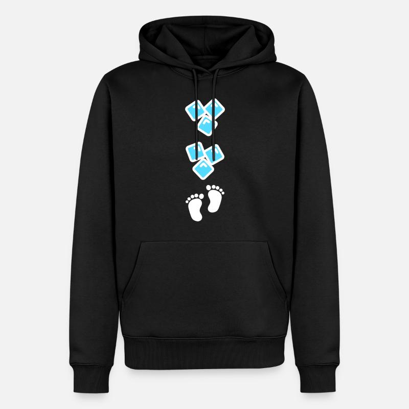 Bébé Grossesse Parents Naissance Fun - Sweat à capuche Premium bio Homme - noir