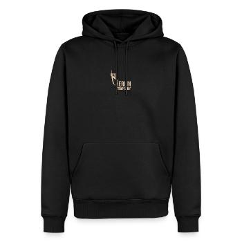 Sweat à capuche Berlin Tempelhof - Sweat à capuche Premium bio Homme - noir - Devant - Nico (187cm)