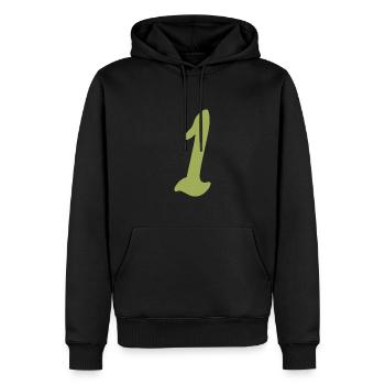1 - Sweat à capuche Premium bio Homme - noir - Devant - Nico (187cm)
