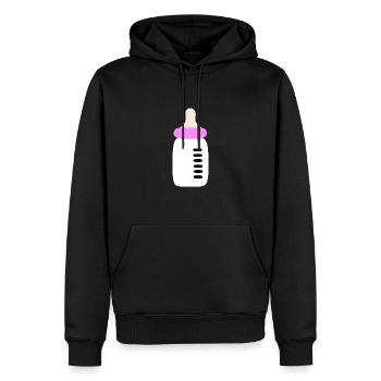 Baby 2025 Geburt Mädchen rosa Familie - Männer Premium Bio Hoodie - Schwarz - Vorne - Nico (187cm)