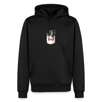 Raccoon Emil - Men’s Premium Organic Hoodie - black - Front - Nico (187cm)