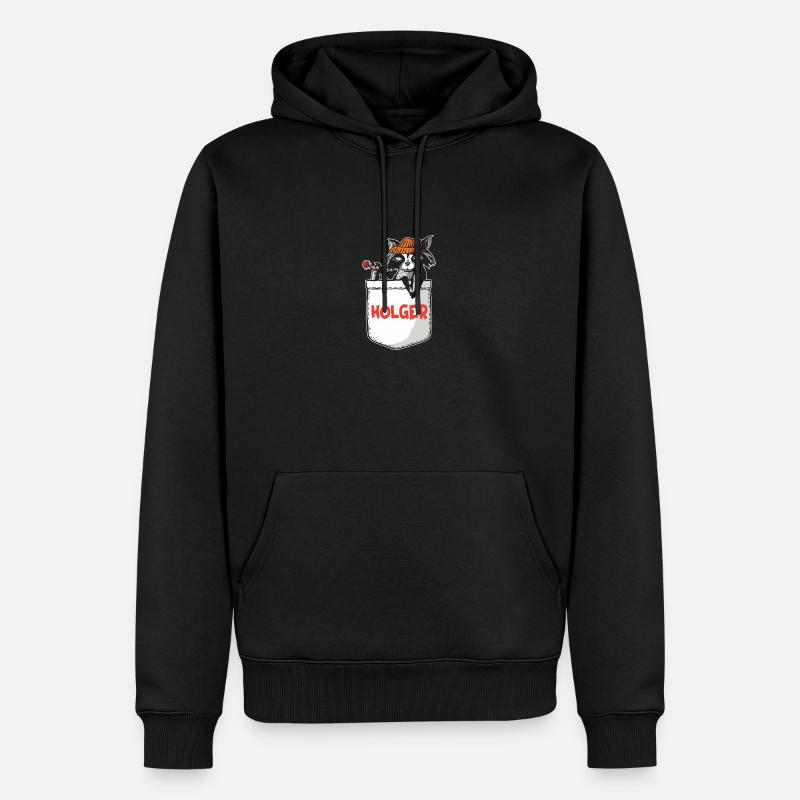 Raton laveur Holger - Sweat à capuche Premium bio Homme - noir
