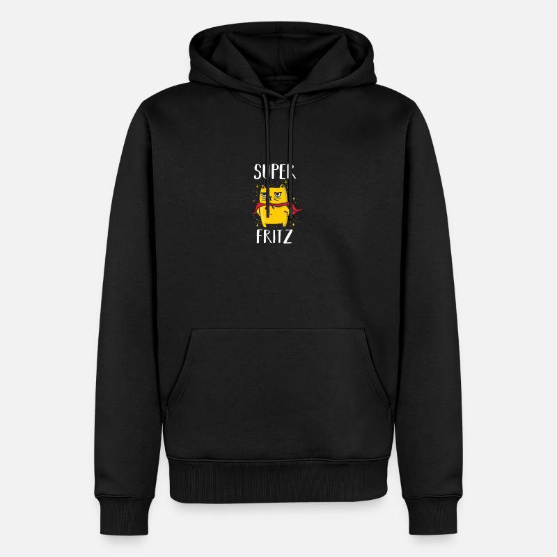 Fritz - Sweat à capuche Premium bio Homme - noir