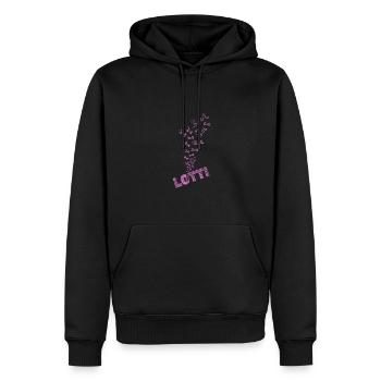 Lotti als Wasser - Männer Premium Bio Hoodie - Schwarz - Vorne - Nico (187cm)