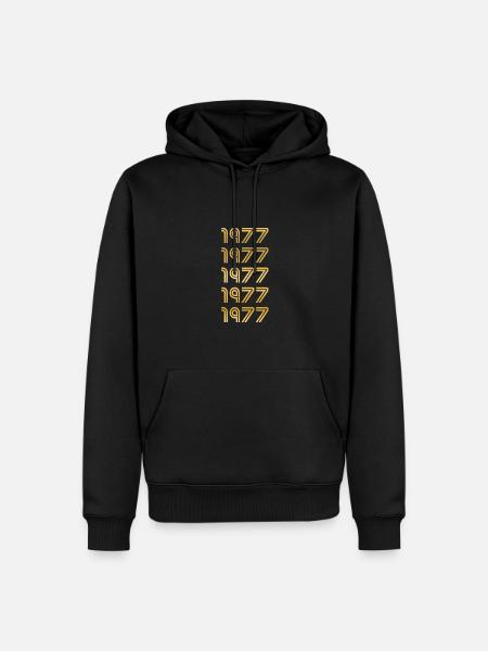 Style 1977 - Männer Premium Bio Hoodie - Schwarz